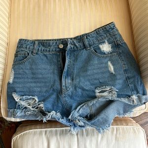 Cute high waisted denim shorts